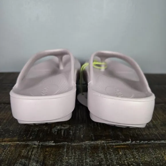 NEW Oofos Oolala Luxe Womens Size 7 Recovery Flip Flop Sandals Stardust Pink