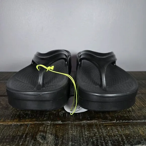 NEW Oofos Oomega Oolala Womens Size 10 Recovery Slip-On Flip Flop Sandals Black
