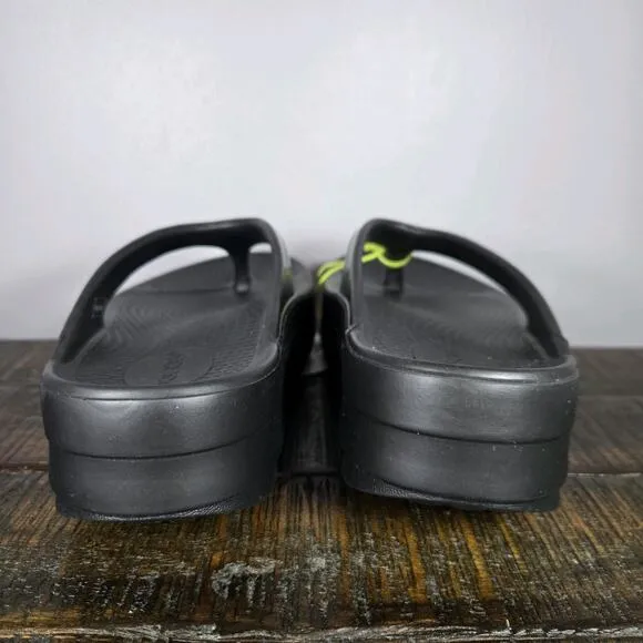 NEW Oofos Oomega Oolala Womens Size 10 Recovery Slip-On Flip Flop Sandals Black