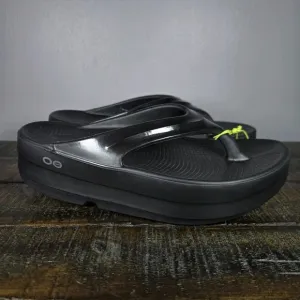 NEW Oofos Oomega Oolala Womens Size 10 Recovery Slip-On Flip Flop Sandals Black