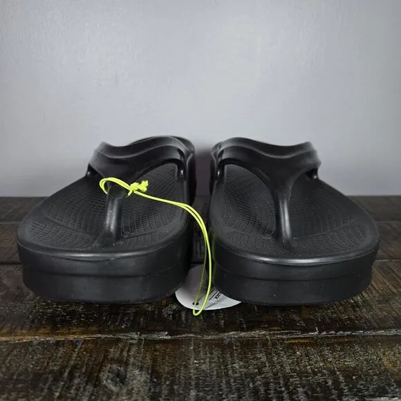 NEW Oofos Oomega Oolala Womens Size 9 Recovery Slip-On Flip Flop Sandals Black