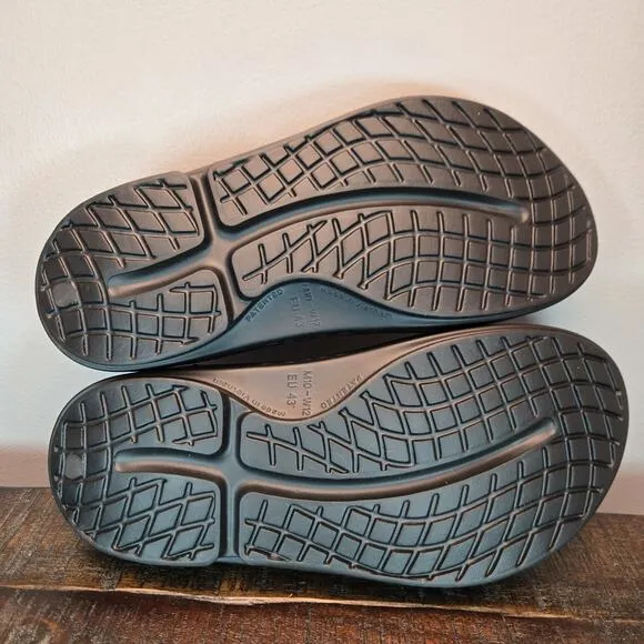 NEW Oofos Ooriginal Mens Size 10 Recovery Slip-On Flip Flops Beach Sandals Black