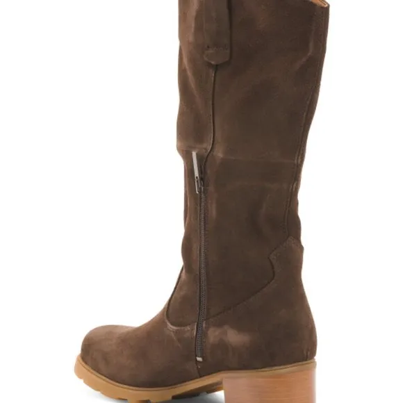 NEW OTBT Made In Portugal Suede Tallow Boots brown for women 864mn