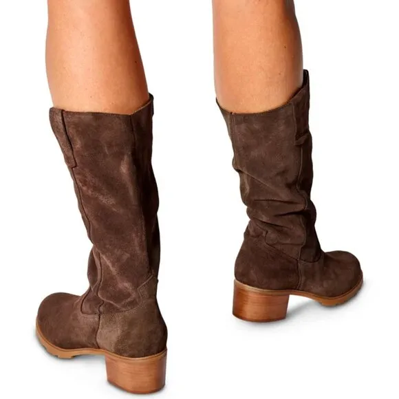 NEW OTBT Made In Portugal Suede Tallow Boots brown for women 864mn