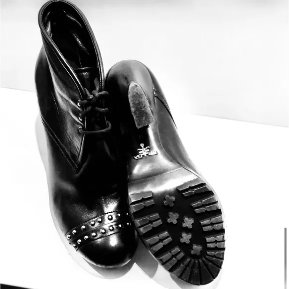 NEW Prada lace up booties