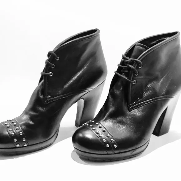 NEW Prada lace up booties
