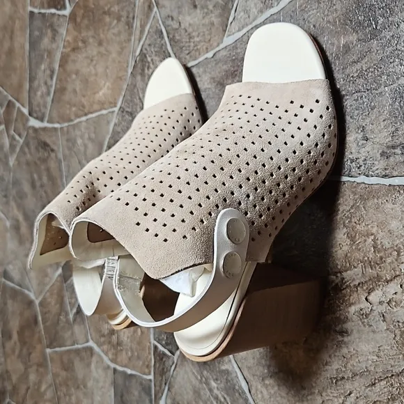 New Rag &amp; Bone Stucco Suede Leigh Open Toe Sandals Sz 7.5