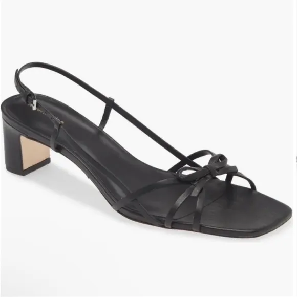 NEW Reformation black Sally bow sandals