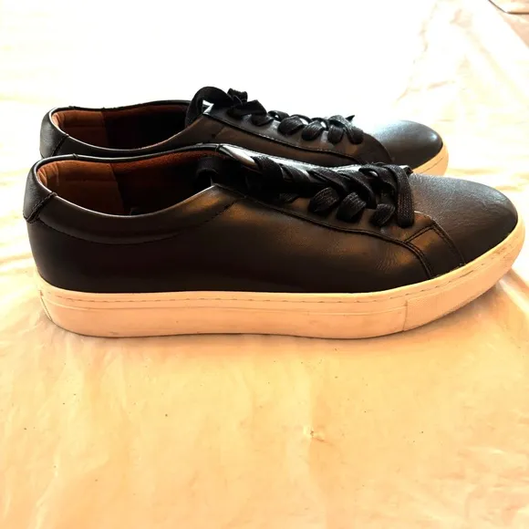 New Republic by Mark Mcnairy Kurt black leather shoes SZ 8.5 Worn 1X