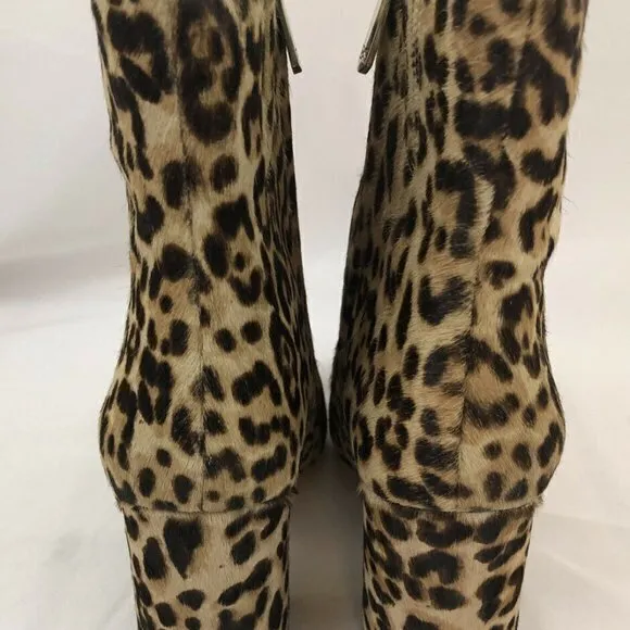 New Sam‎ Edelman Hilty Leopard Print Heeled Ankle B