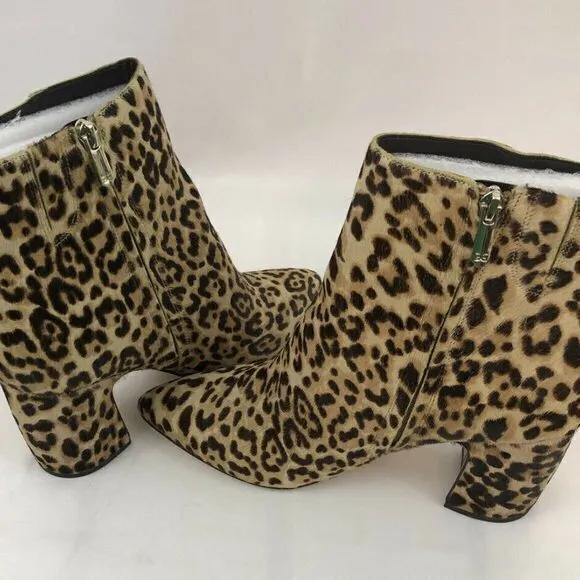 New Sam‎ Edelman Hilty Leopard Print Heeled Ankle B