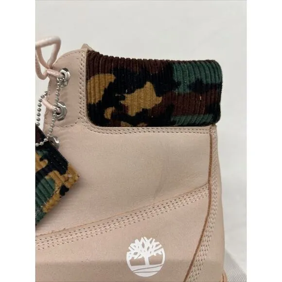 NEW Size 9 Camouflage Timberland Heritage 6-Inch Pink/Light Brown Boots A2M8P