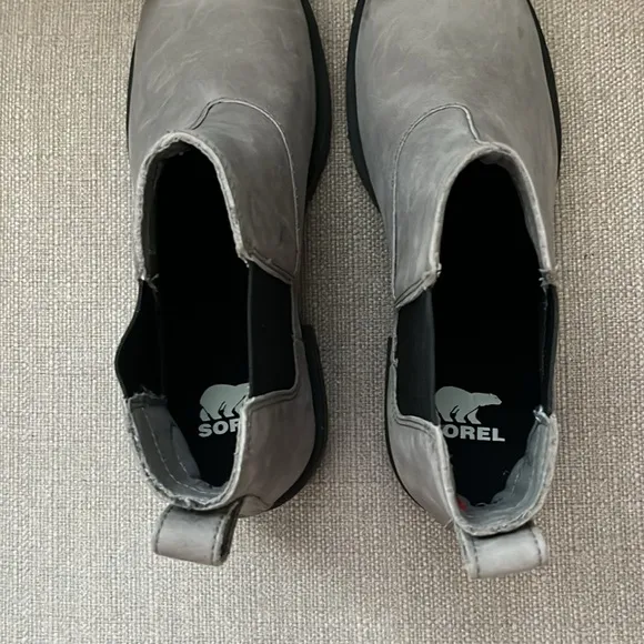 NEW Sorel Emelie II Waterproof Chelsea Boot Gray Size 7