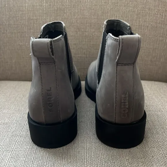 NEW Sorel Emelie II Waterproof Chelsea Boot Gray Size 7