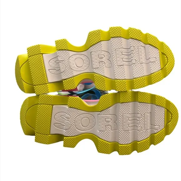 NEW Sorel Womens US Size 10.5 Grip-Tape Leather Sandals, Bubble Gum