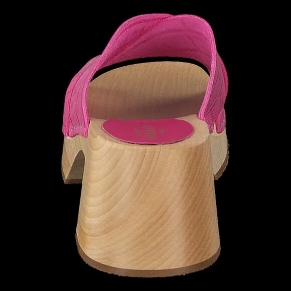NEW SWEDISH HASBEENS Leather Annette High Sandals hot pink for women 254 7M4T