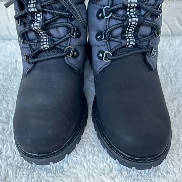 New Timberland Premium 6-Inch Waterproof Black Nubuck Puffer Boot Size 7