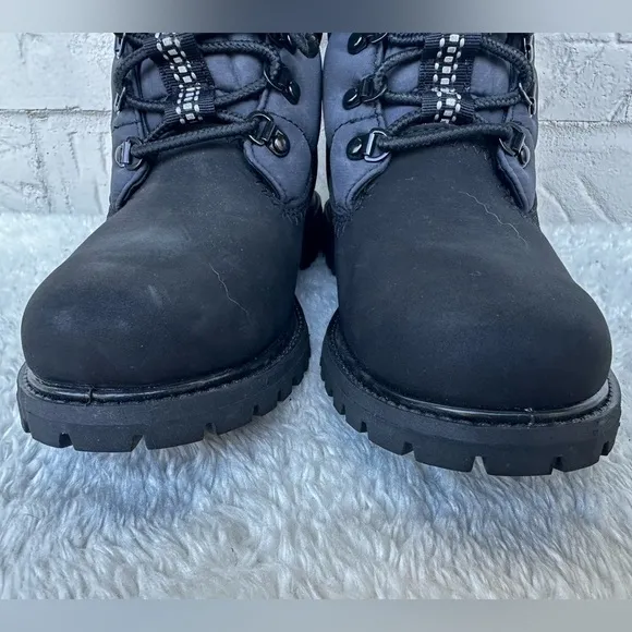 New Timberland Premium 6-Inch Waterproof Black Nubuck Puffer Boot Size 7