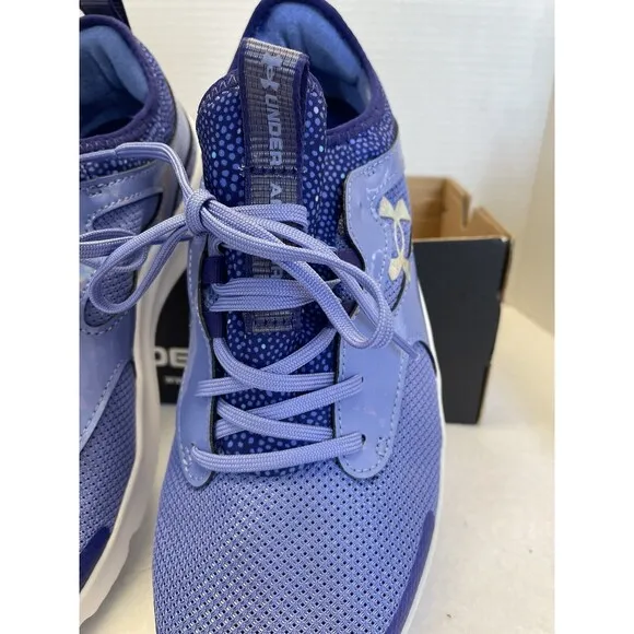 New Under Armour UA GGS Infinity 2.0 Print Blue Girl's Running Shoes-Sz 7