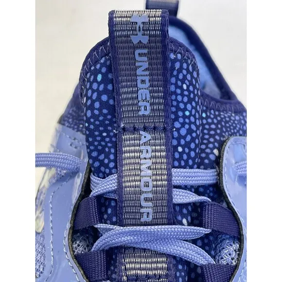 New Under Armour UA GGS Infinity 2.0 Print Blue Girl's Running Shoes-Sz 7