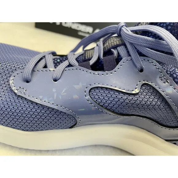New Under Armour UA GGS Infinity 2.0 Print Blue Girl's Running Shoes-Sz 7