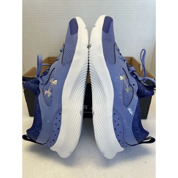 New Under Armour UA GGS Infinity 2.0 Print Blue Girl's Running Shoes-Sz 7