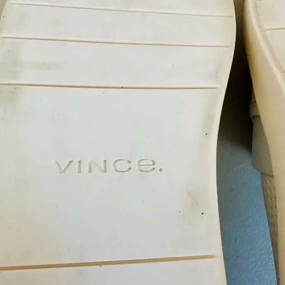 NEW VINCE BLAIR PERFORATED LEATHER SLIP-ON SNEAKERS WHITE