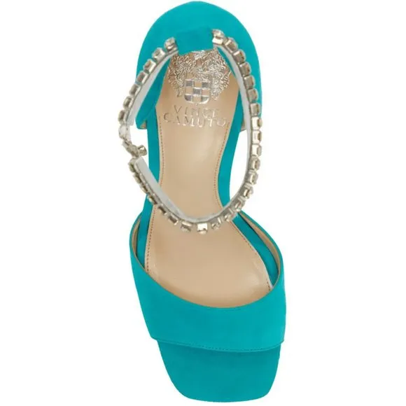 NEW Vince Camuto Sizes 8.5, 10 Women's Evensa Chain Strap Sandal - Evening Jade
