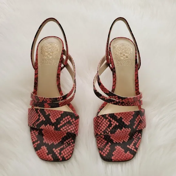 NEW Vince Camuto Snake Print Sandals Size 6M