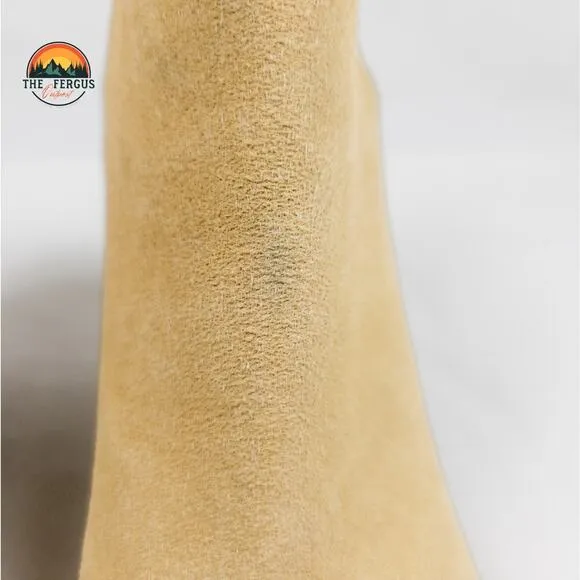 NEW Vince Camuto Women’s Gigietta Boots Bootie Tan Beige Suede Block Heel Sz 9.5