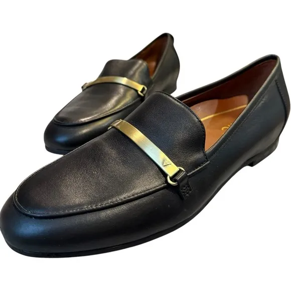 NEW Vionic Evie Orthotic Arch Support Black Leather Loafers Shoes 6.5