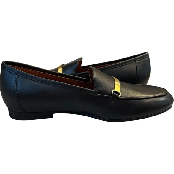 NEW Vionic Evie Orthotic Arch Support Black Leather Loafers Shoes 6.5