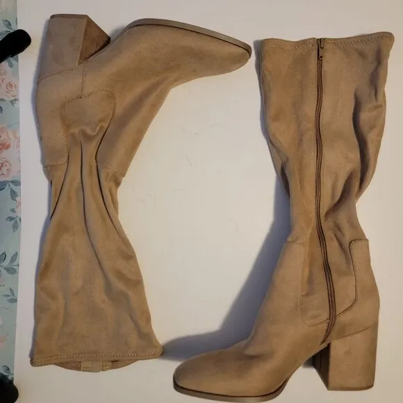 NEW Vionic Inessa Knee High Boots Womens 10 Neutral Contemporary Arch Support