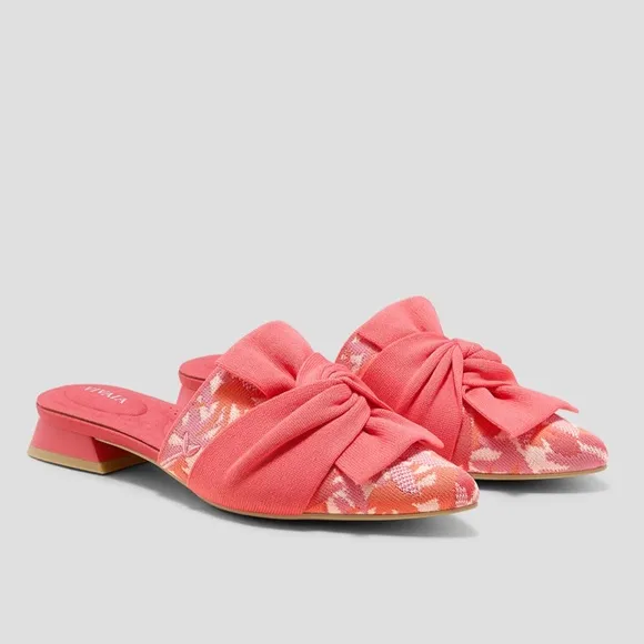 NEW Vivaia Pointed-Toe Knot Sandals (Yaffa Pro) in Coral Tropical 9 (40)
