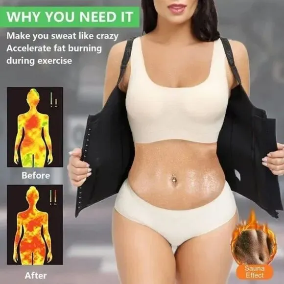 NEW WAIST Trainer for Women Tummy Control Shapewear Fat Burning Sauna Vest