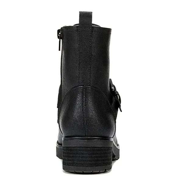 New w/Box Soul By Naturalizer Quaid Faux Leather Buckled Lace-Up Lug Sole Boots