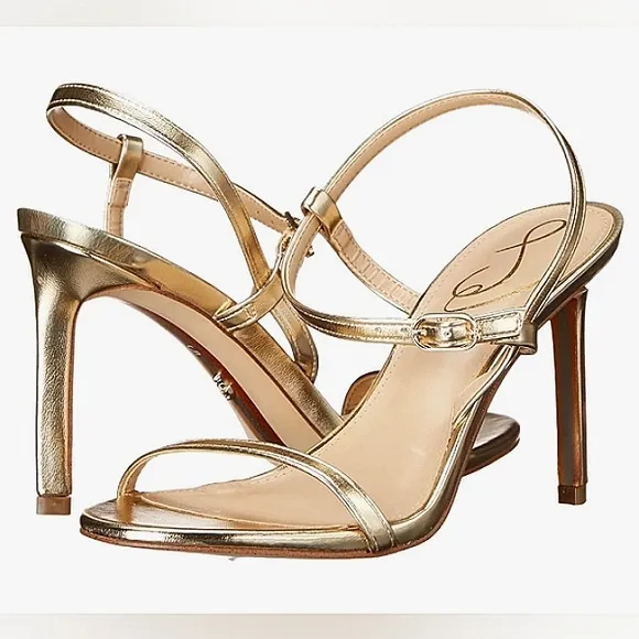New w/o Box Sam Edelman Doran Gold Dress Sandals Size 8.5