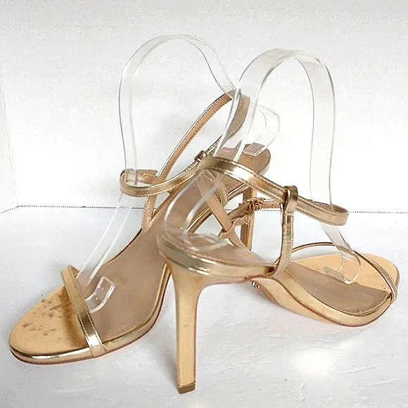 New w/o Box Sam Edelman Doran Gold Dress Sandals Size 8.5