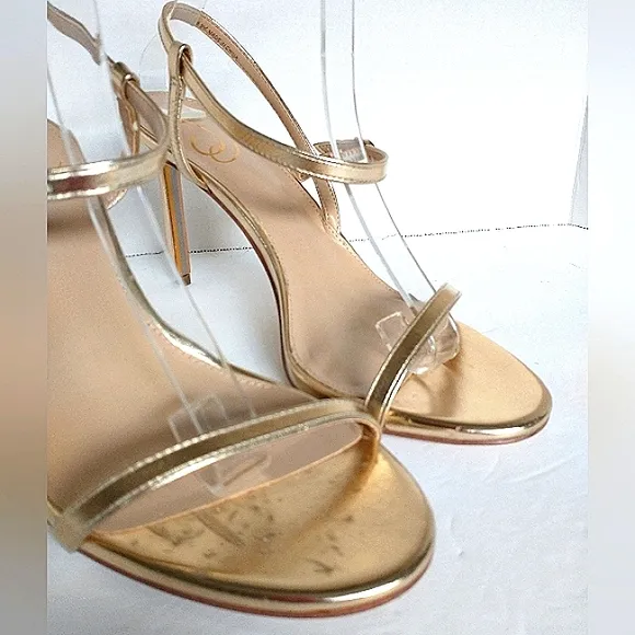 New w/o Box Sam Edelman Doran Gold Dress Sandals Size 8.5