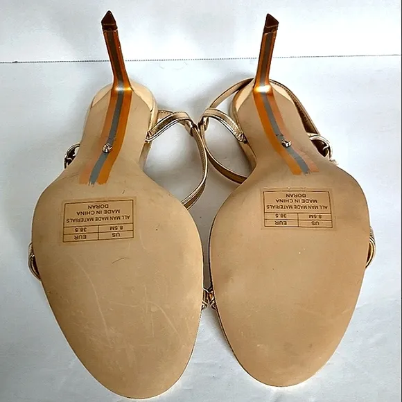 New w/o Box Sam Edelman Doran Gold Dress Sandals Size 8.5