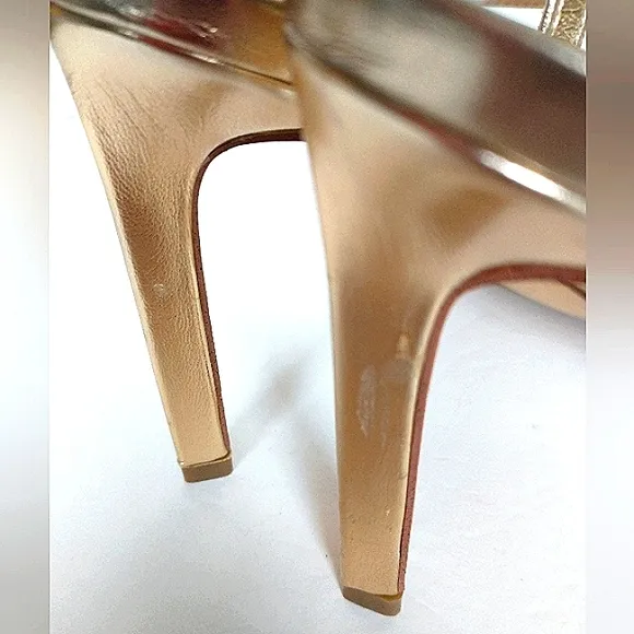 New w/o Box Sam Edelman Doran Gold Dress Sandals Size 8.5