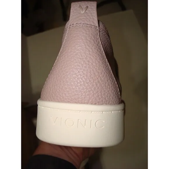 New Womens 11 Vionic Mauve Slip on Leather Magnolia Dusk Pink Shoes Cambria NIB