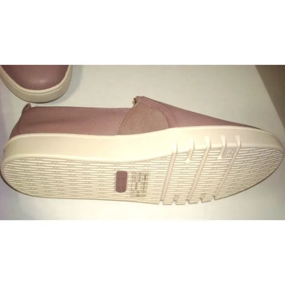 New Womens 11 Vionic Mauve Slip on Leather Magnolia Dusk Pink Shoes Cambria NIB