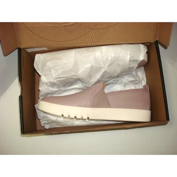 New Womens 11 Vionic Mauve Slip on Leather Magnolia Dusk Pink Shoes Cambria NIB
