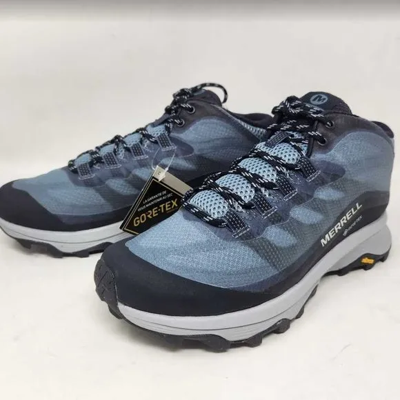 New women's 8 Merrell MOAB Speed Mid GTX Gore-Tex hiking boots in Navy J135418