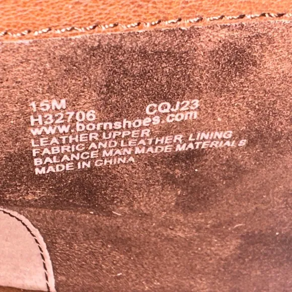 NIB Men’s Born Harrison Full Grain Brown Leather Boot- Size 15M, EURO 50