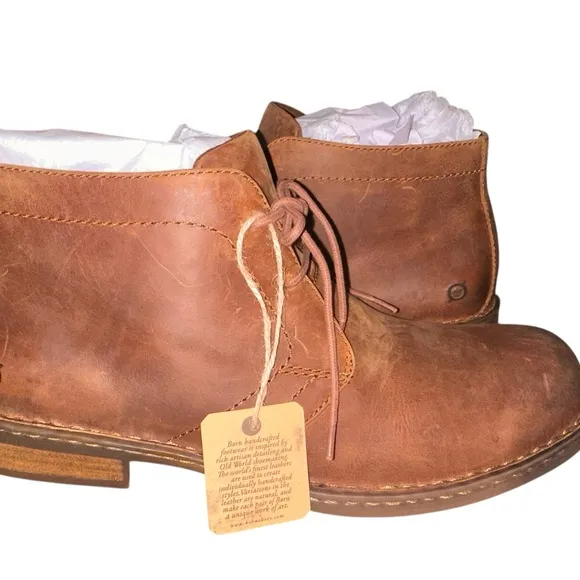 NIB Men’s Born Harrison Full Grain Brown Leather Boot- Size 15M, EURO 50