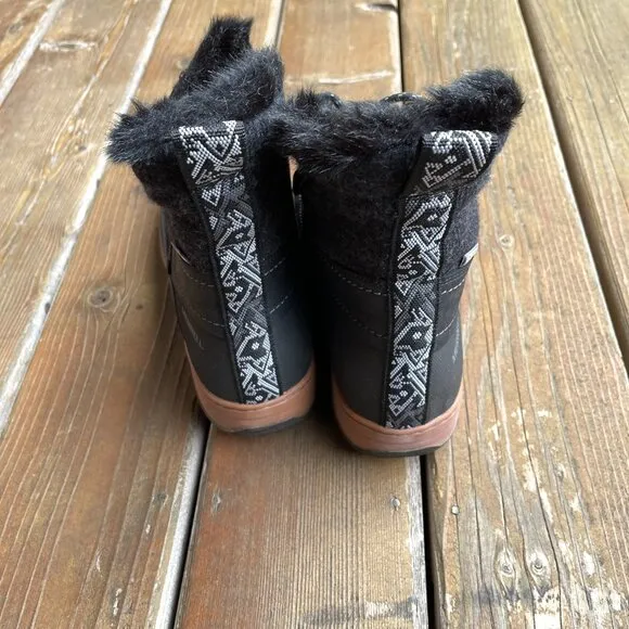NIB Merrell Slyva Mid Lace Waterproof Black Leather Boots - Women's 11