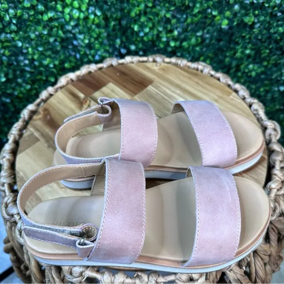 NIB Nisolo x Anthropologie go to flatform sandals in desert rose size 6