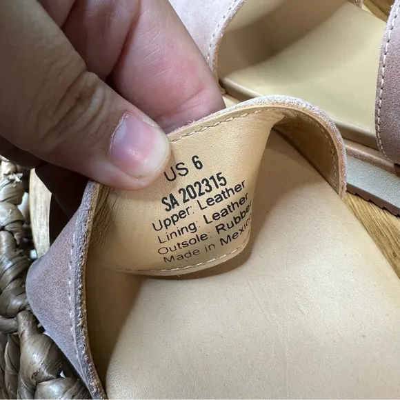 NIB Nisolo x Anthropologie go to flatform sandals in desert rose size 6